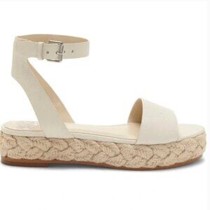 Vince Camuto cream colored espedrille sandal, size 6.5